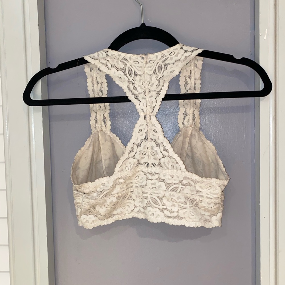 Woman's Free People White Bralette Size S - Picture 4 of 10